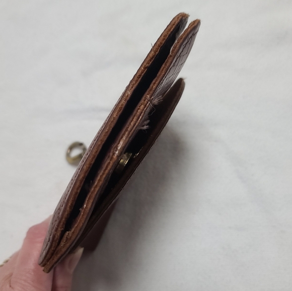 Brown Woven Leather Clip On Pouch Bag - Picture 4 of 10